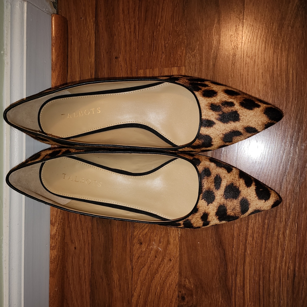 Talbots Leopard Print Brown and Black Slip-On